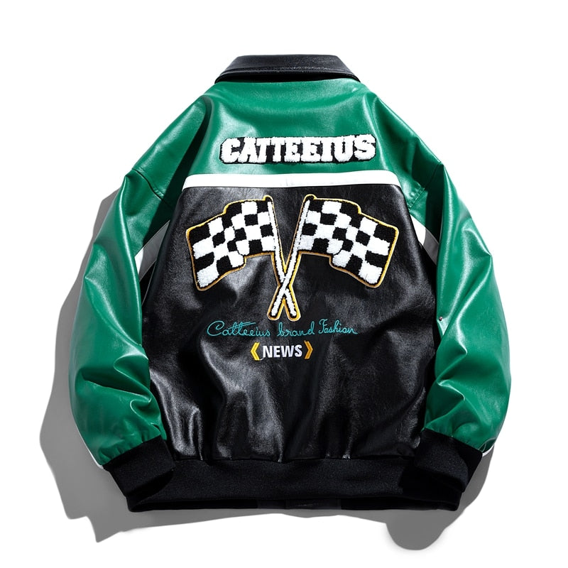 Embroidery Leather Jacket