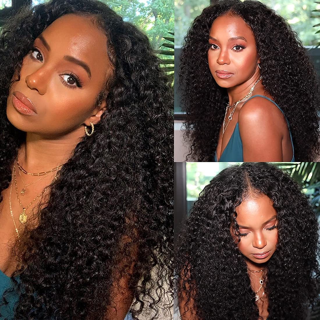 Deep Curly Brazilian Human Hair Wig For Women