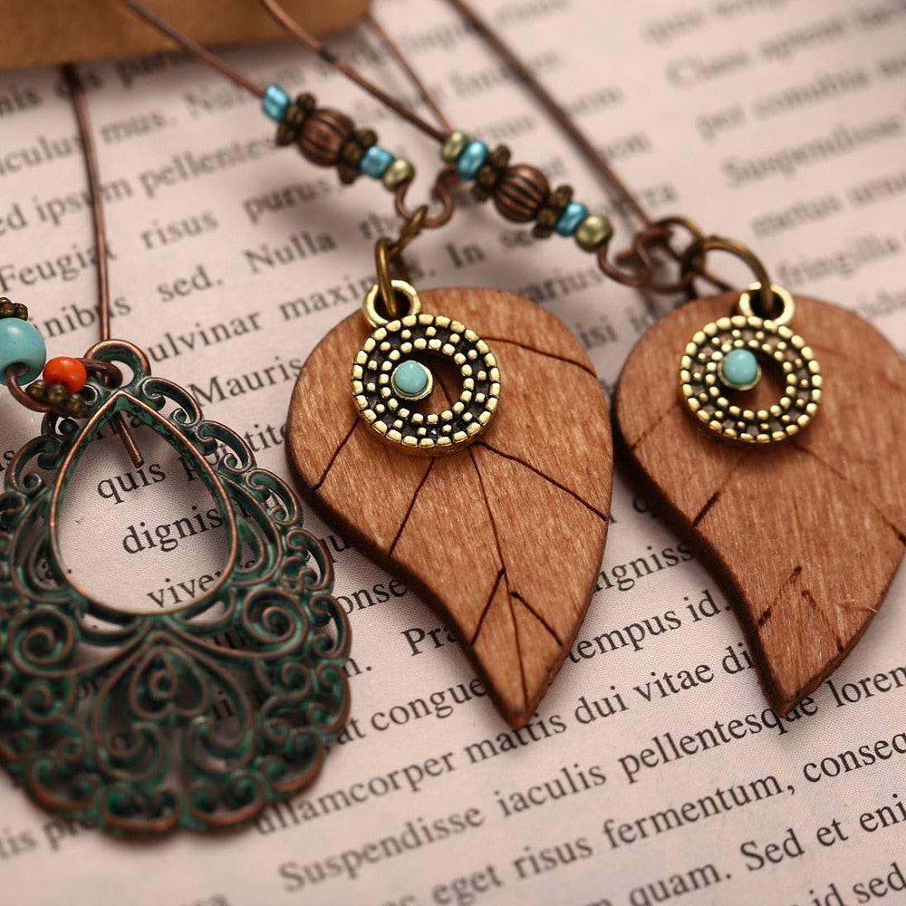 Vintage Ethnic Boho Earrings Set For Woman
