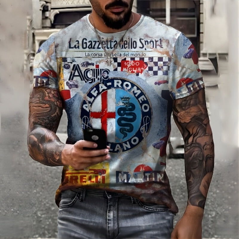 Vintage T-Shirt Top for Men