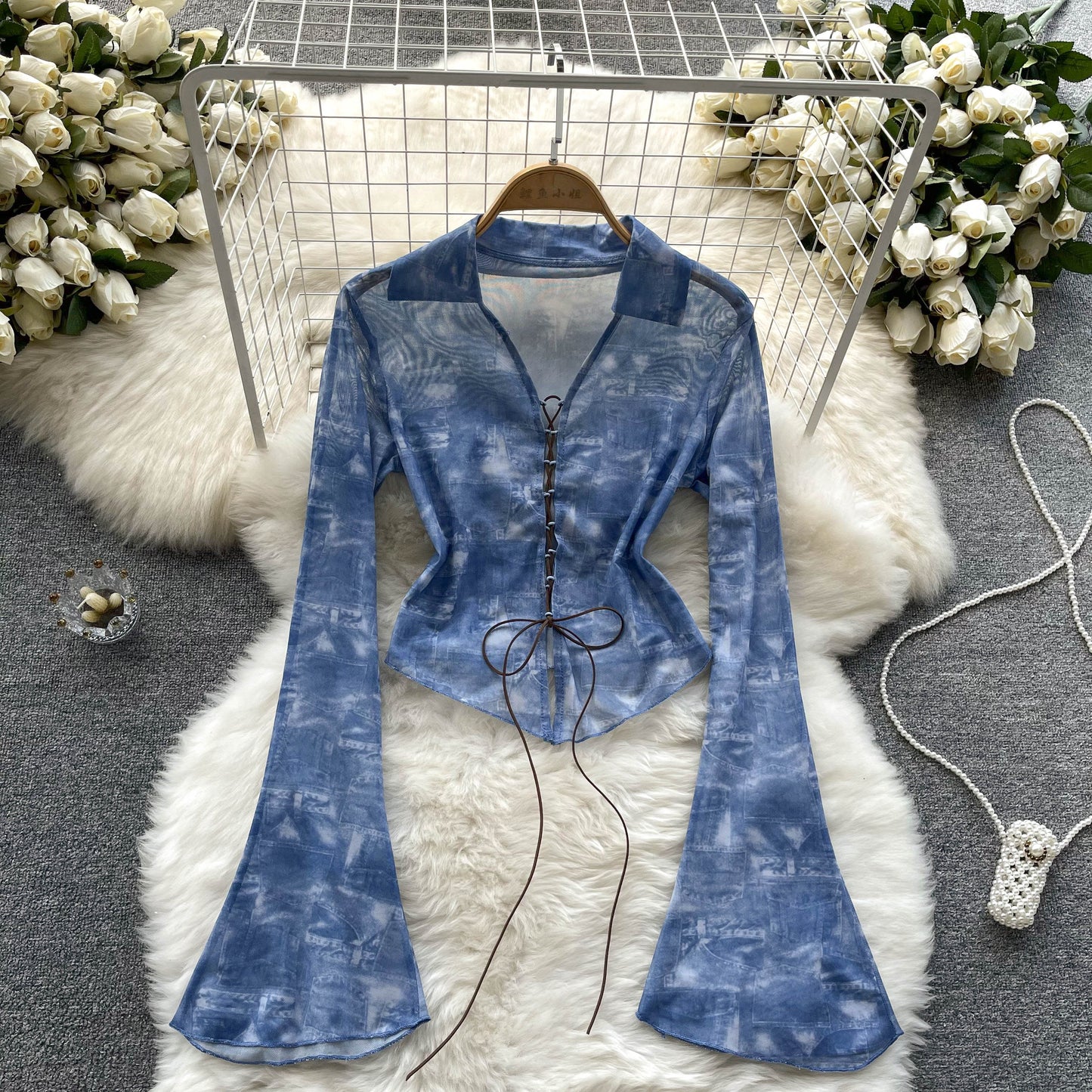 Vintage Print Top for Women