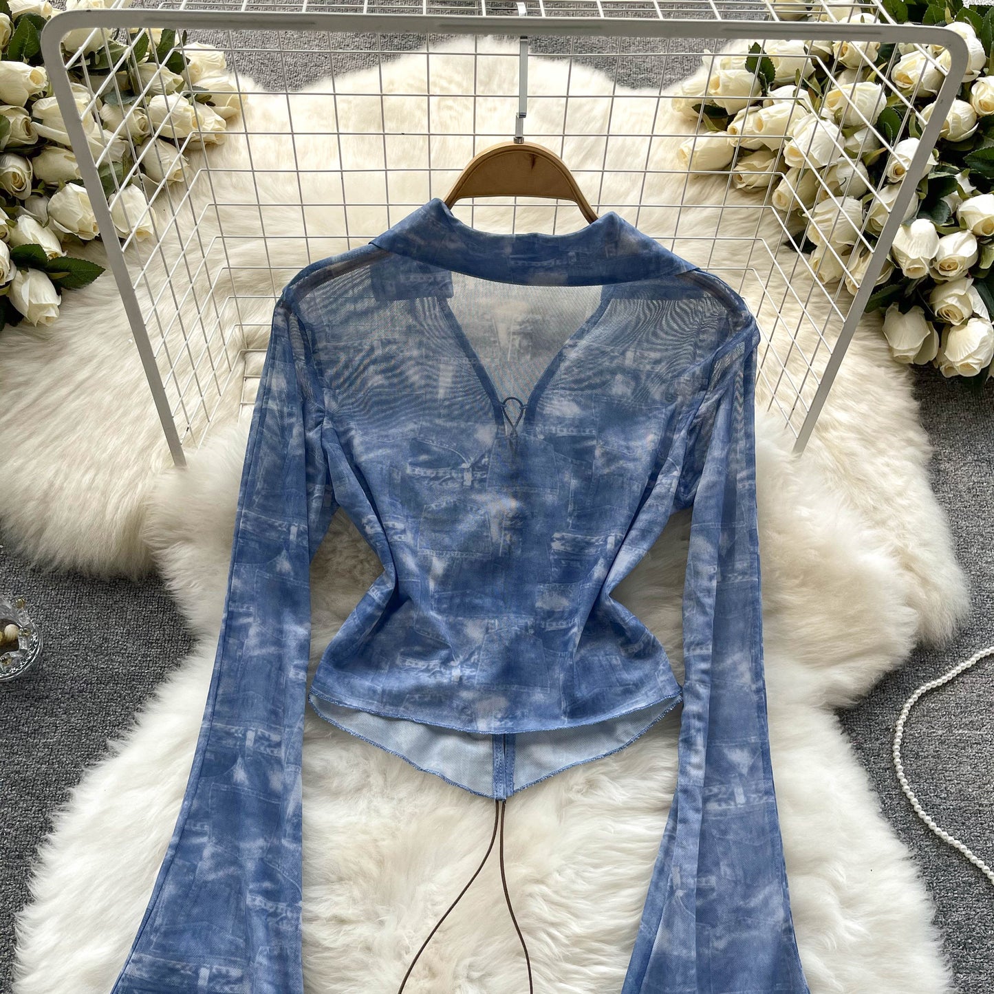 Vintage Print Top for Women