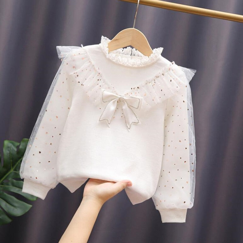 Elegant Long Sleeve Blouse Top for Girls