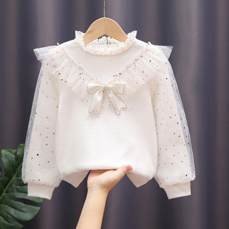 Elegant Long Sleeve Blouse Top for Girls