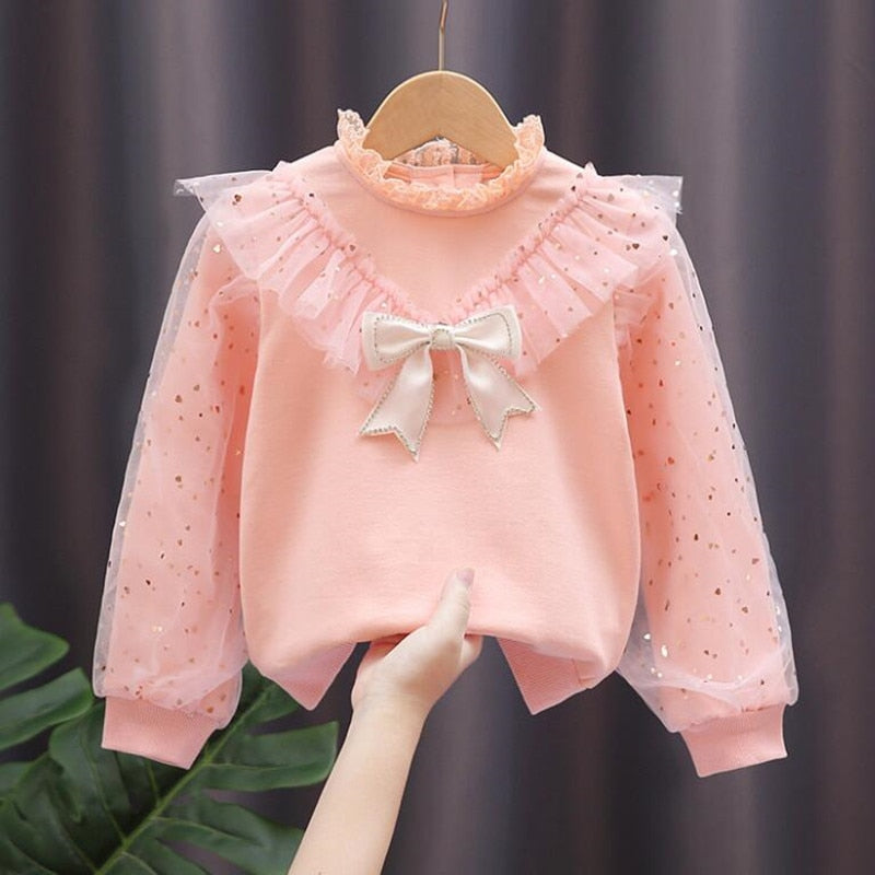 Elegant Long Sleeve Blouse Top for Girls