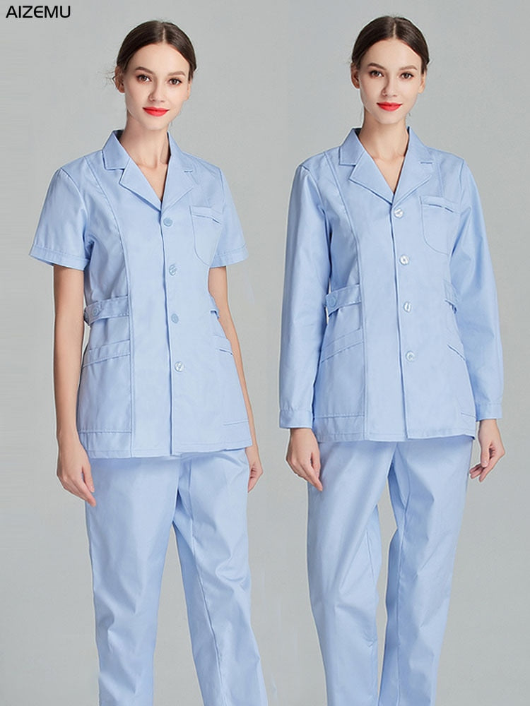 Long Sleeve Uniform Scrub Top