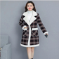 Warm Loose Plaid Long Jacket for Women