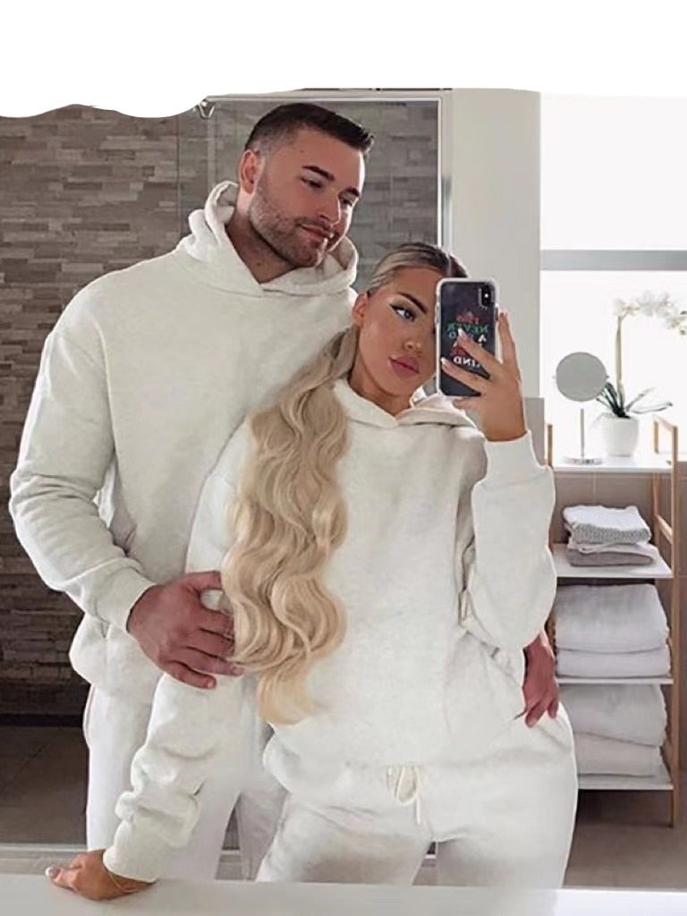 Oversized Trousers Suit Hoodie Sweatshirt and Pants Set