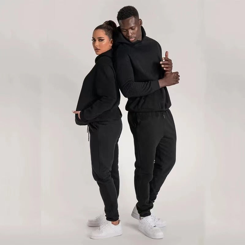 Oversized Trousers Suit Hoodie Sweatshirt and Pants Set