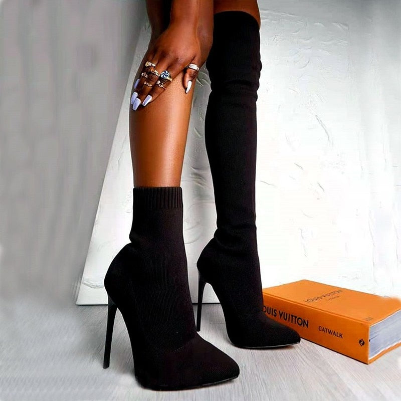 Pointed Knee Boots for Women