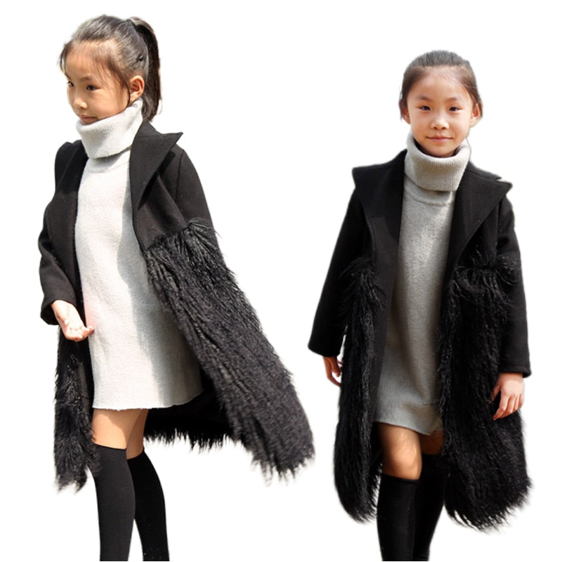 Fur Jacket Coat for Girls