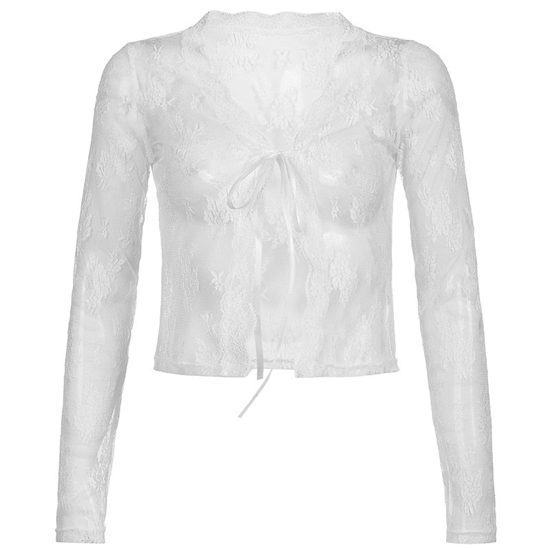 Lace Cardigan Vintage Top for Women