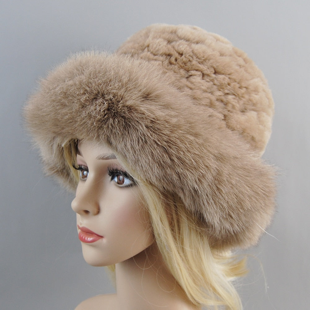 Fur Bomber Hat Winter Cap Beanies