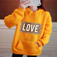 Love Leopard Print Hoodies Sweatshirt