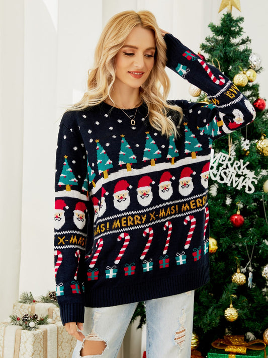 Winter Loose Knitted Christmas Top