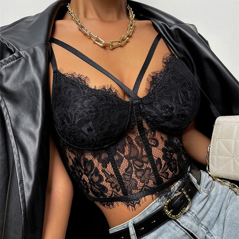 Spaghetti Strap Crop Top for Women