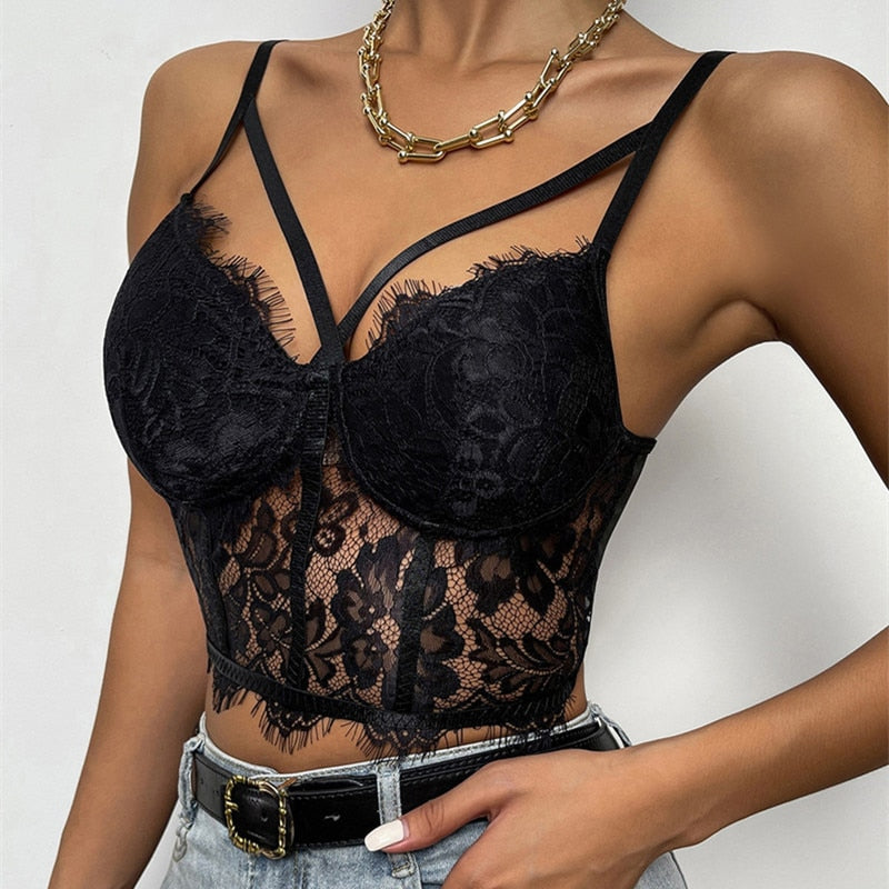 Spaghetti Strap Crop Top for Women