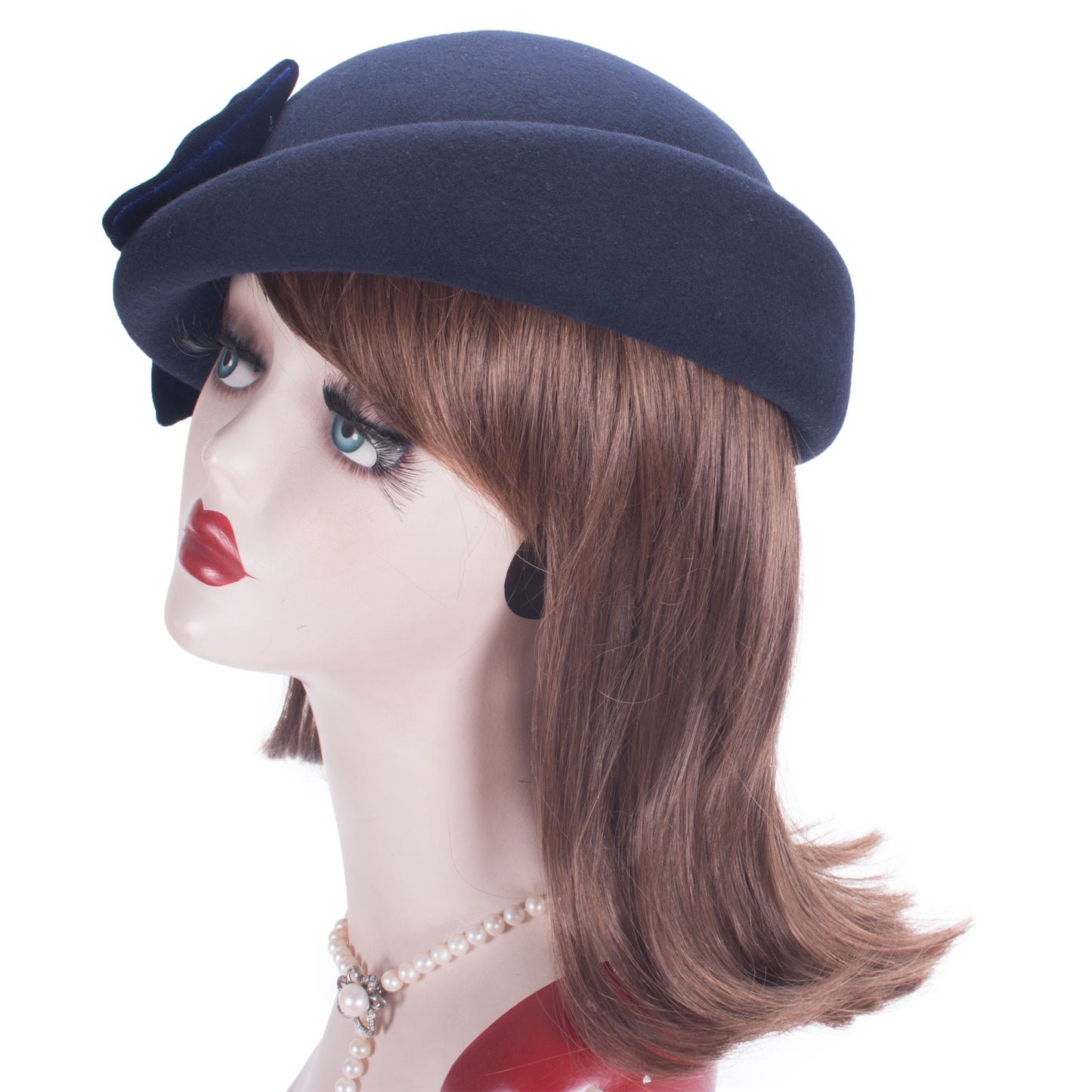 Velvet Wool Felt Beret Party Hat for Women