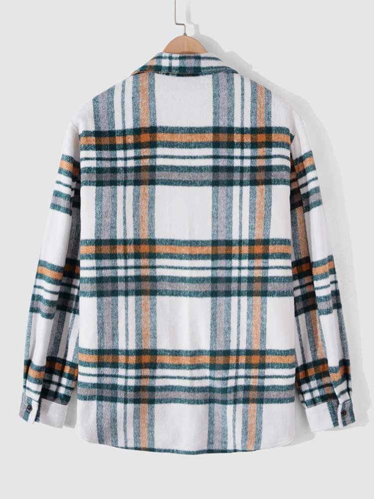 High-quality Soft Warm Winter Men's Plaid Shirt