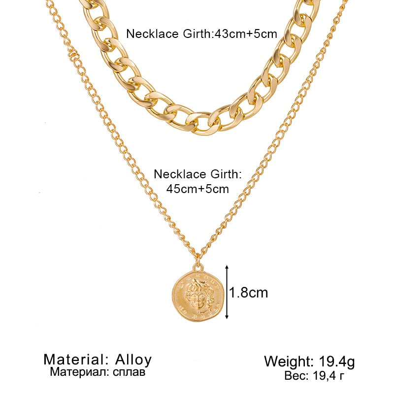 Multi Layered Pendant Necklace For Women