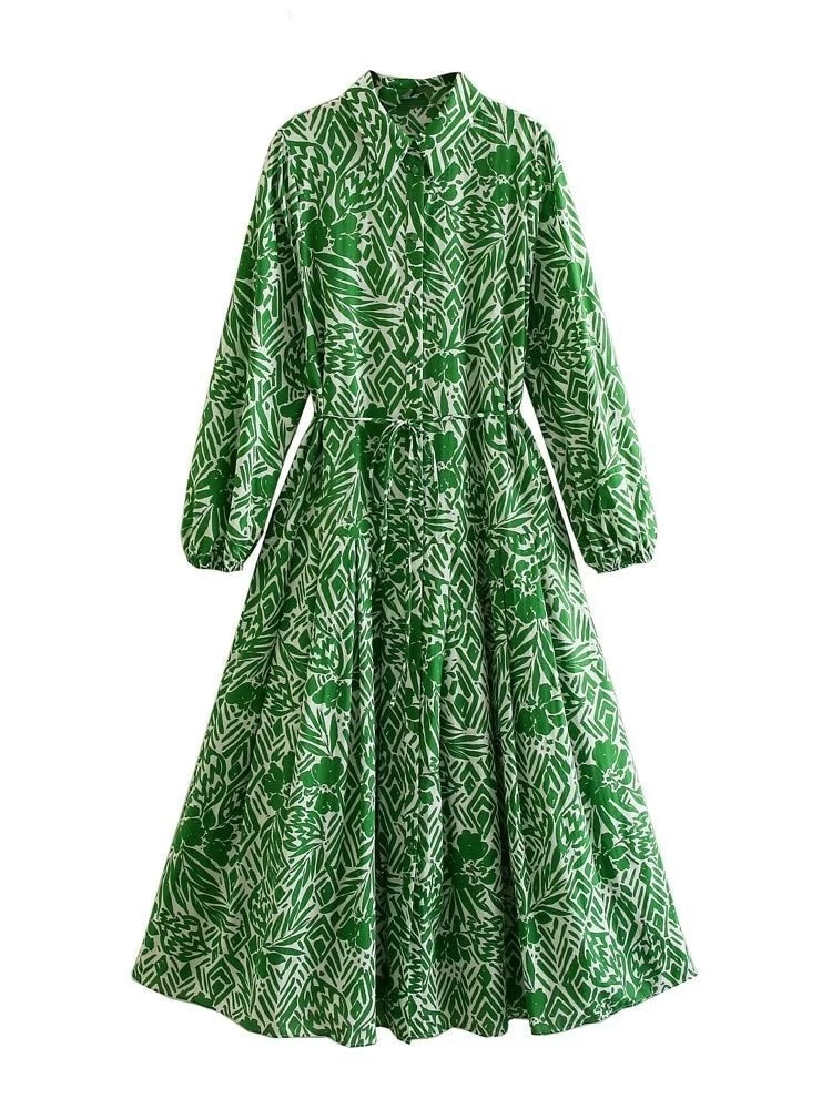 Vintage Graffiti Print Dress