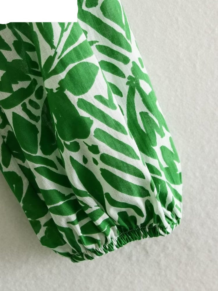 Vintage Graffiti Print Dress