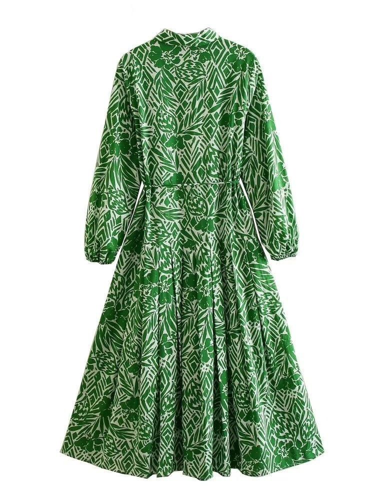 Vintage Graffiti Print Dress