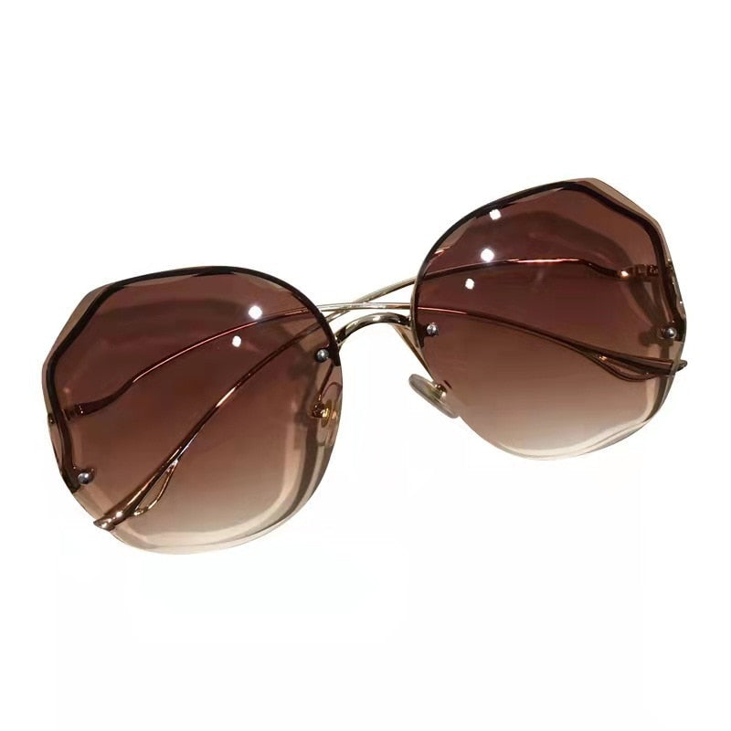 Luxury Round Gradient Sunglasses Women