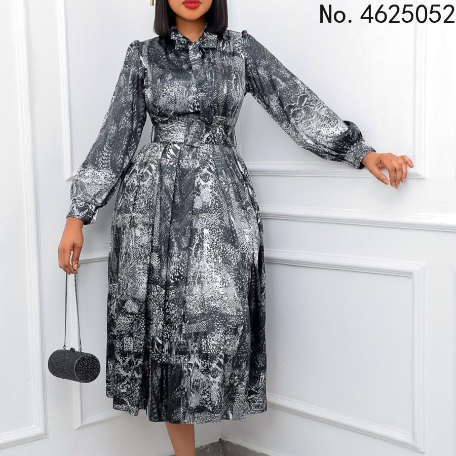 elegant flowery Print Dress