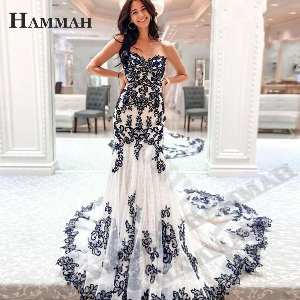 Modern Aline Long Wedding Tulle Appliqued I Custom Made - Wedding Dress