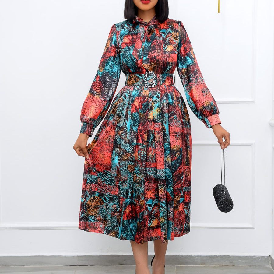 elegant flowery Print Dress