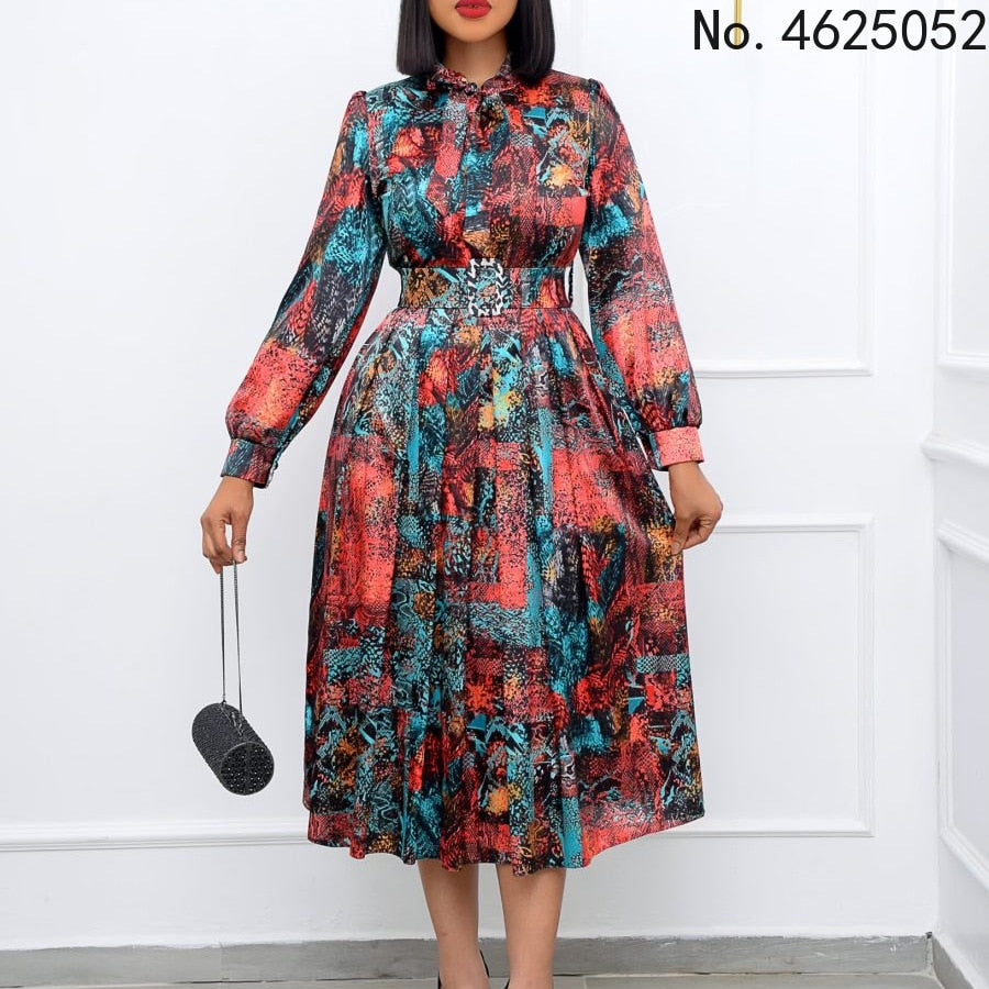 elegant flowery Print Dress