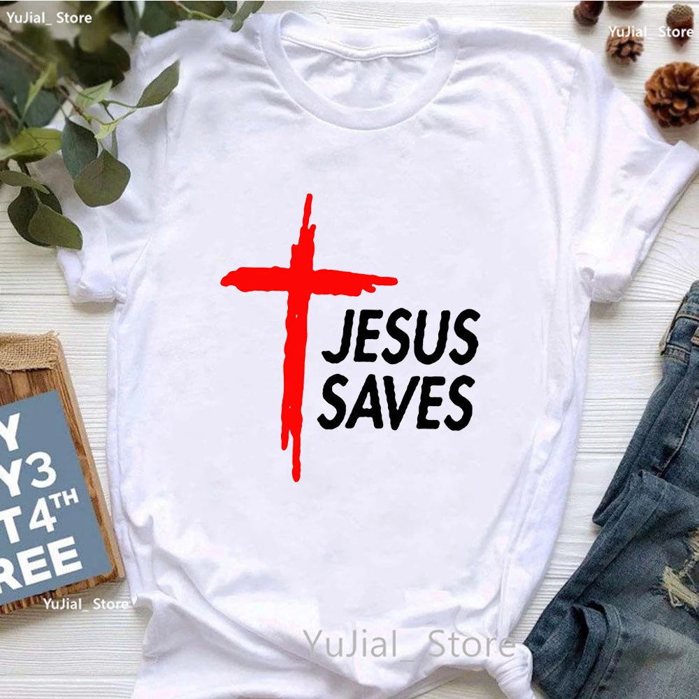 Jesus Graphic Print T-Shirt