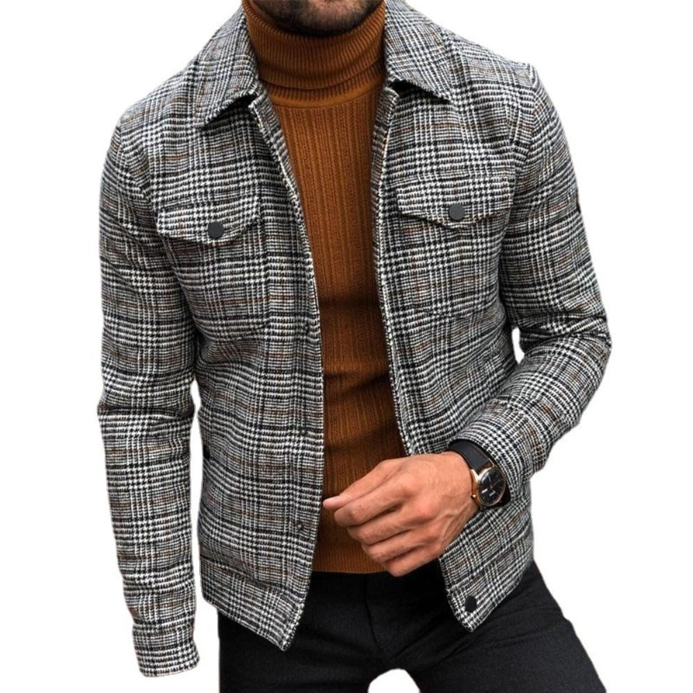 Plaid Slim Fashion Jacket