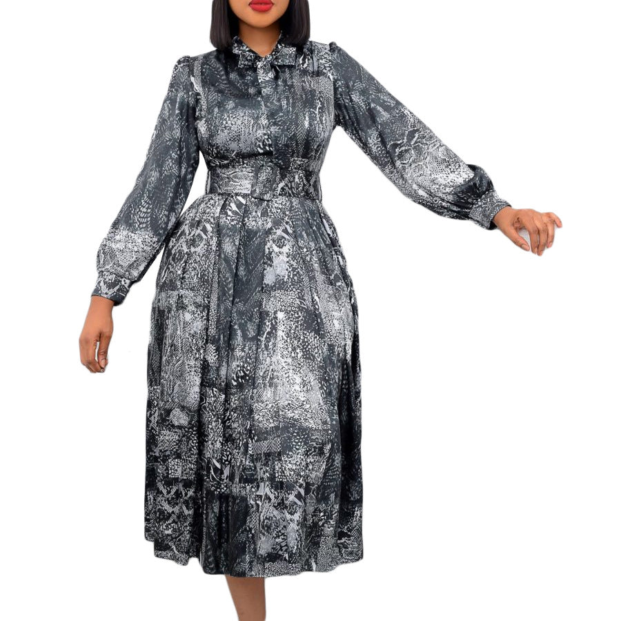 elegant flowery Print Dress