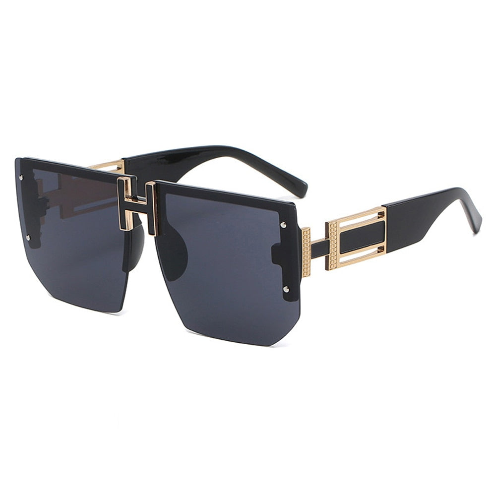 Rimless Square Frame Luxury Sunglasses UV 400