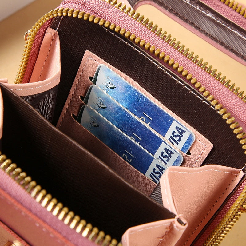Women Bags Soft Leather Phone Purse Crossbody Shoulder Handbag