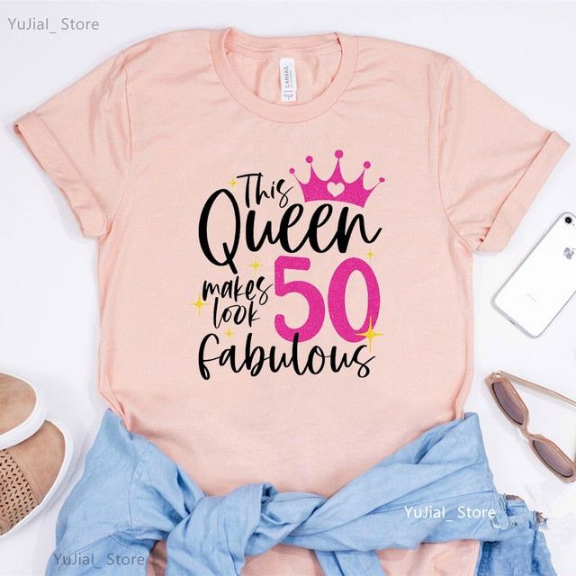 January To December Graphic Print T-Shirt Top for Women