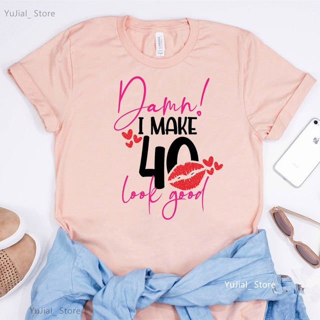 January To December Graphic Print T-Shirt Top for Women