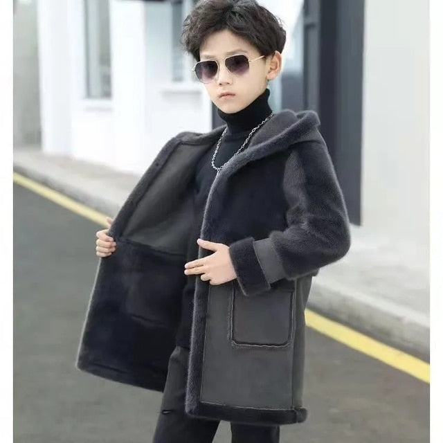 Quality Winter Plus Velvet Thicken Jacket Coat for Kids