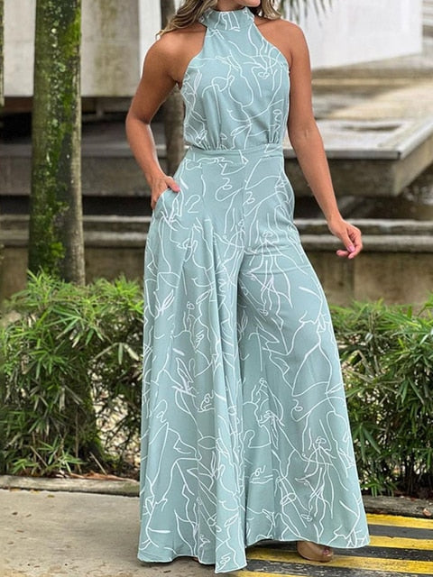 Pattern Printed Jumpsuit for Women