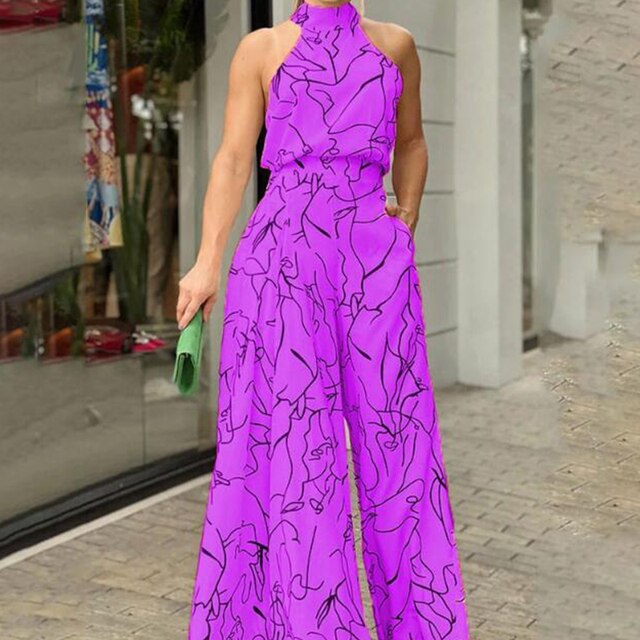 Pattern Printed Jumpsuit for Women