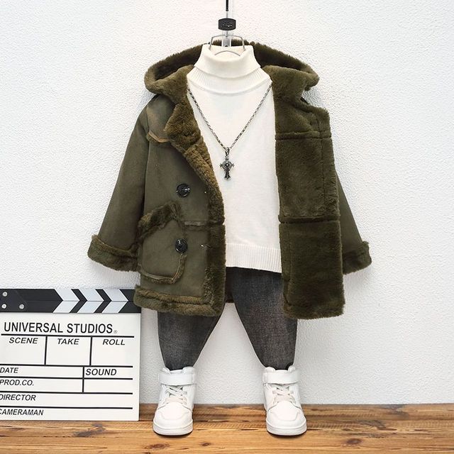 Quality Winter Plus Velvet Thicken Jacket Coat for Kids