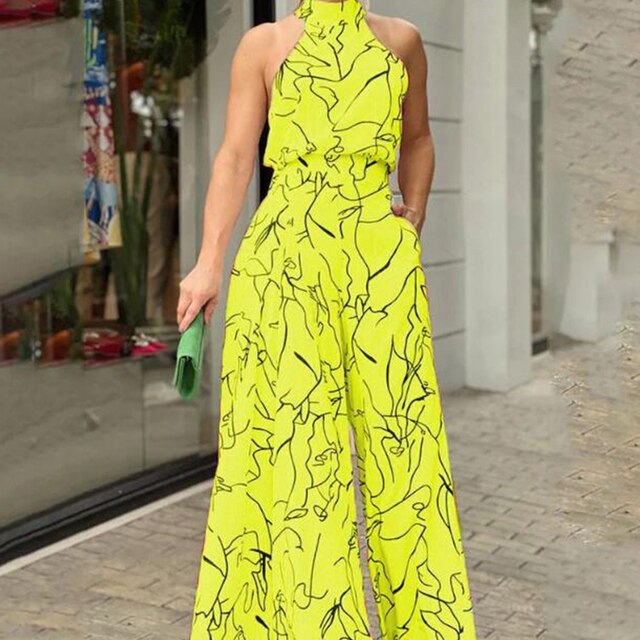 Pattern Printed Jumpsuit for Women