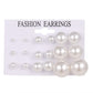 Pearl Crystal Stud Earrings Set For Women