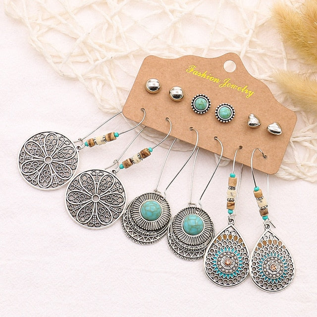 Vintage Bohemian Earrings Set For Women