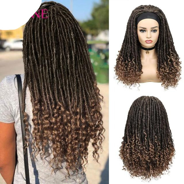 Long Headband Dreadlock Wig Synthetic hair