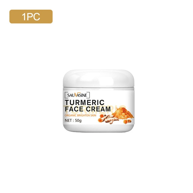 Turmeric Skin Whitening Cream for Dark Skin Acne Treatment Lighten Dark Spots Moisturizing Brightening Cream for Face Skin Care