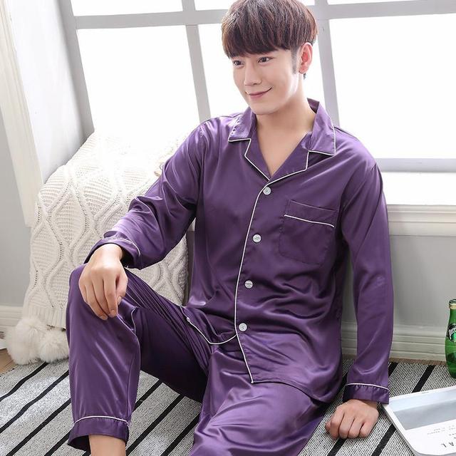 Sleepwear Silk Satin Pajama
