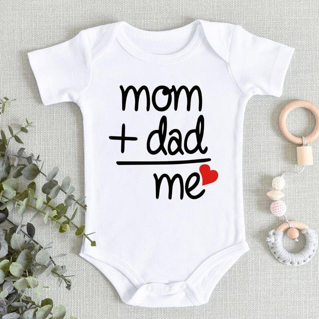 Love Mom Dad Baby Bodysuit